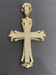 Authentic Empowerment of the Cosmic Cross: 2Ct Round Lab-Created Diamond 14K Yellow Gold Plated Pendant