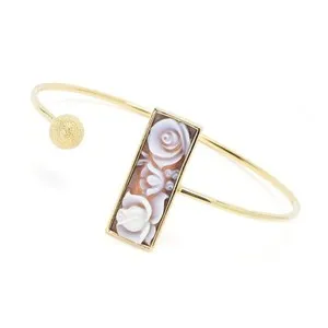 Authentic The Minima Rose — A Sacred Shell Cameo Cuff of Golden Radiance