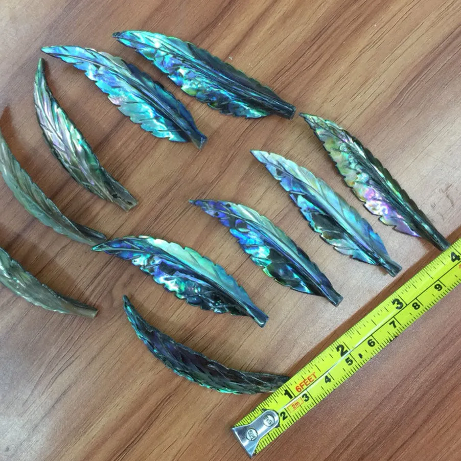 Authentic Tears of the Ocean - Triad of Abalone Leaf Pendants for Intuition and Fluid Grace