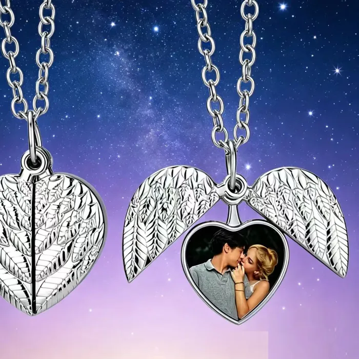 Authentic Celestial Wings Heart Locket: A Vessel for Eternal Memories