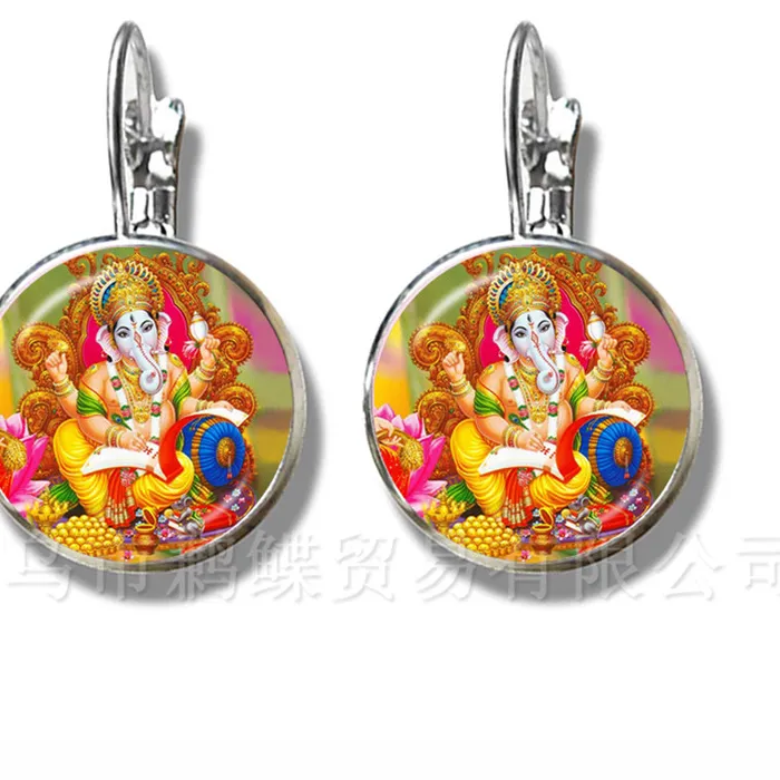 Authentic Sacred Ganesha Glass Vision Earrings