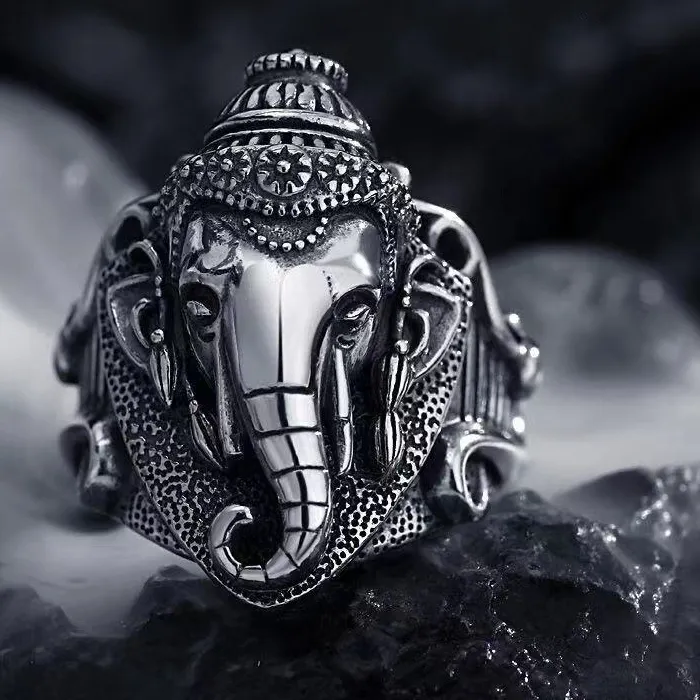 Authentic The Ganesha Guardian: An Open-Band Talisman of Wisdom and Obstacle Removal