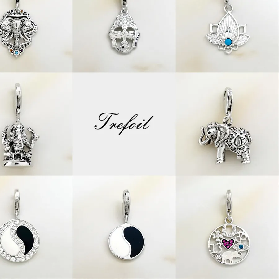 Authentic Ganesha Buddha Lotus Charms Pendant,Jewelry 925 Sterling Silver Hinduism For Women Men Boy Girls Fit Bracelet Necklace Bag