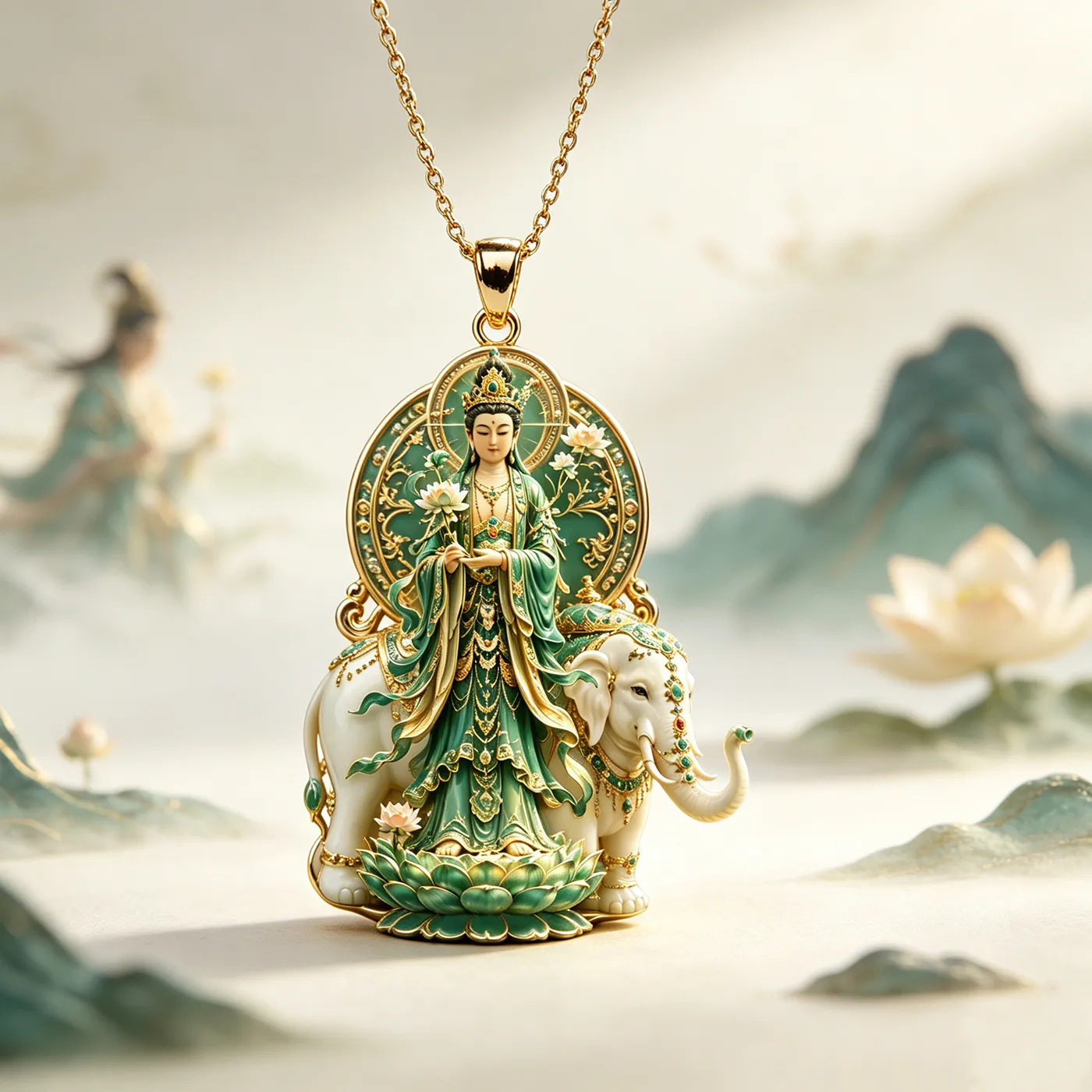 Authentic Buddha's Dual Blessing: Harmony & Serenity on a Sacred Chain