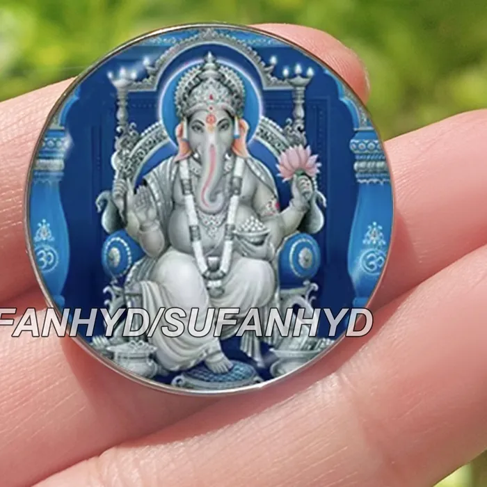 Authentic The Remover of Obstacles: Sacred Ganesha Talismanic Brooch