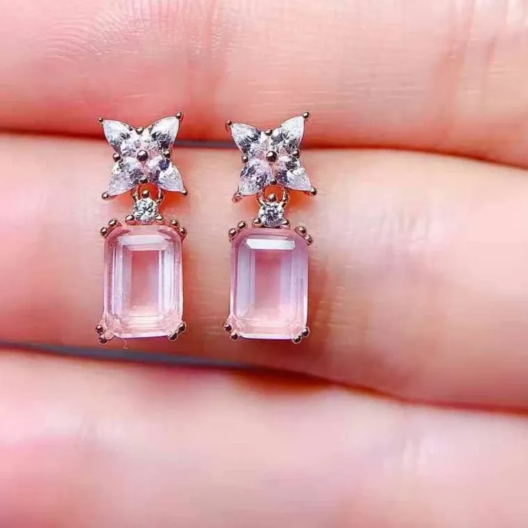 Authentic Whispers of the Heart: Rose Quartz Sacred Studs