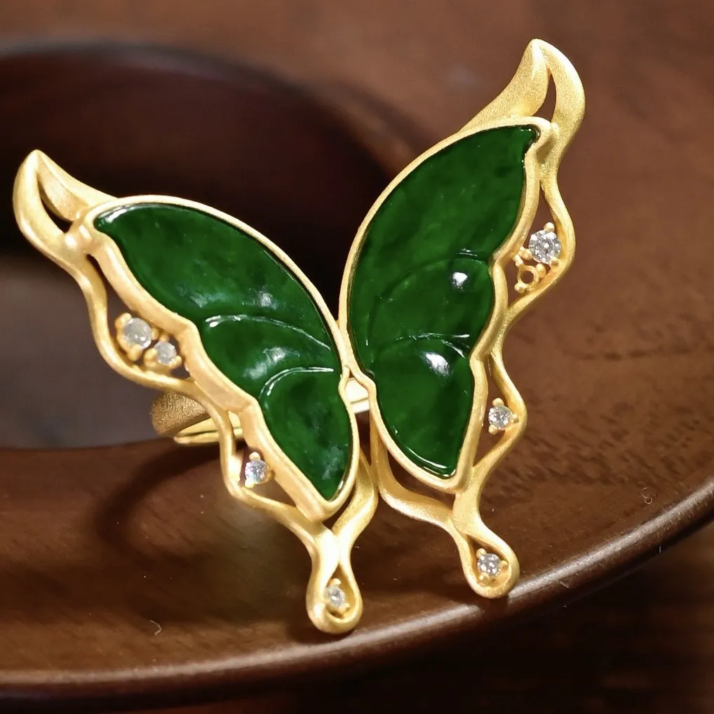 Authentic Embracing Vitality with Jade Butterfly's Radiant Wings
