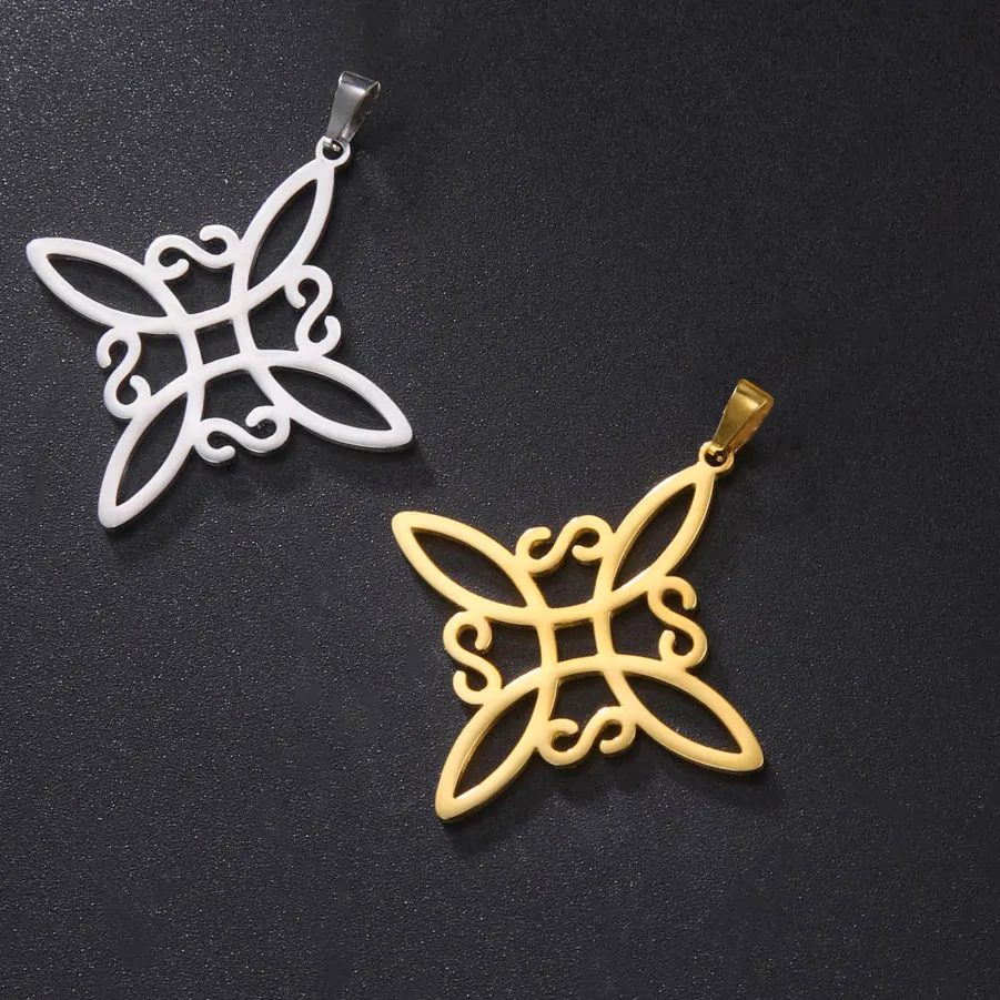 Authentic Charms Gothic Celtic Witch Knot Pendant Women's Vintage Charm Wizardry Amulet Handmade Accessories