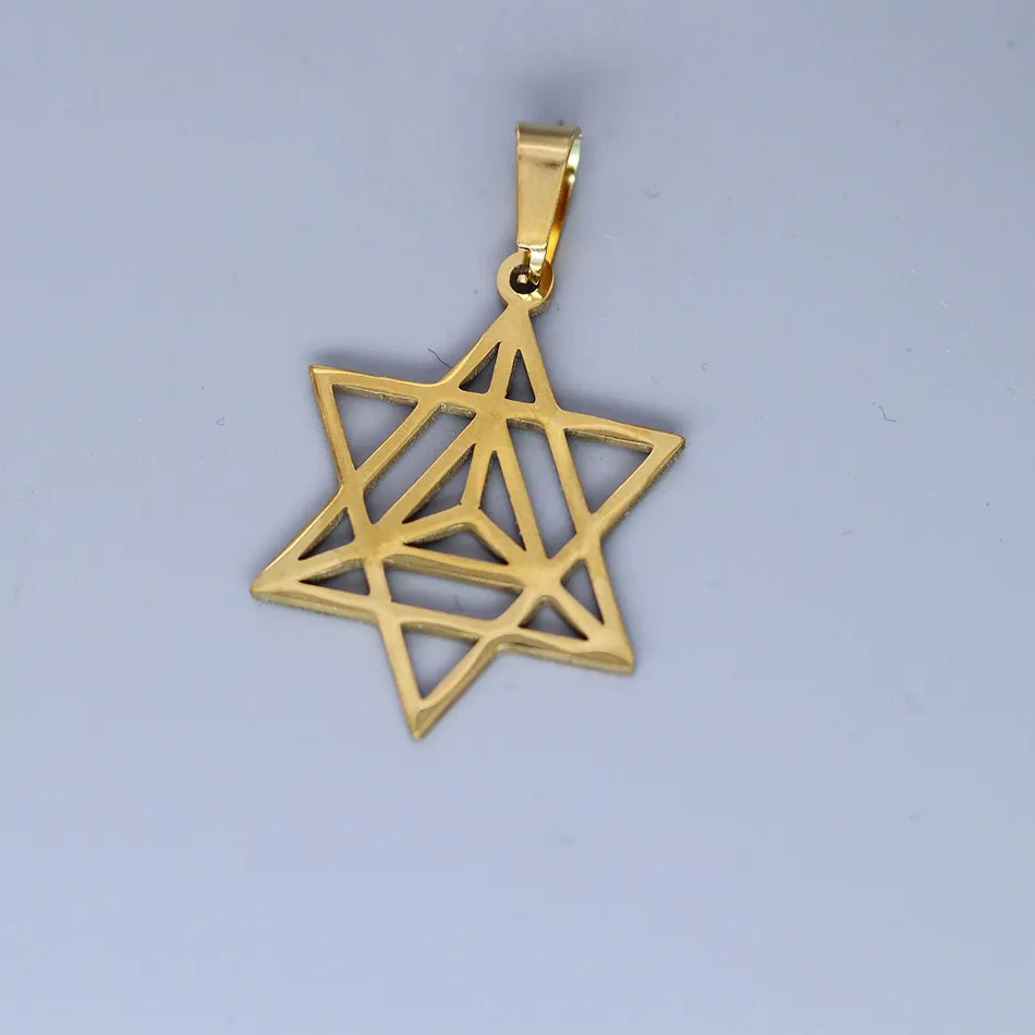 Authentic Triad of Sacred Merkaba Star Charms – Hand‑crafted Hexagram Pendants