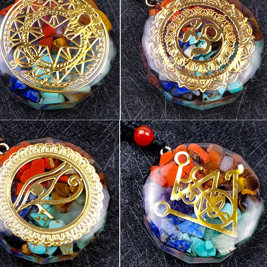 Authentic Metatron Merkaba Harmony Pendant: Seven-Chakra Sacred Geometry Orgone Generator