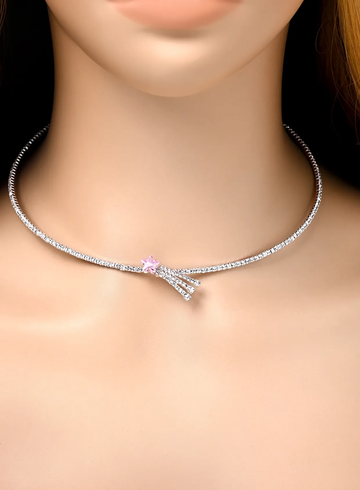 Authentic Celestial Manifestation Shooting Star Amulet - Pink Crystal Luck Choker