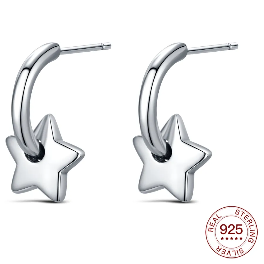 Authentic Celestial Guidance: Sterling Silver Shooting Star Earrings