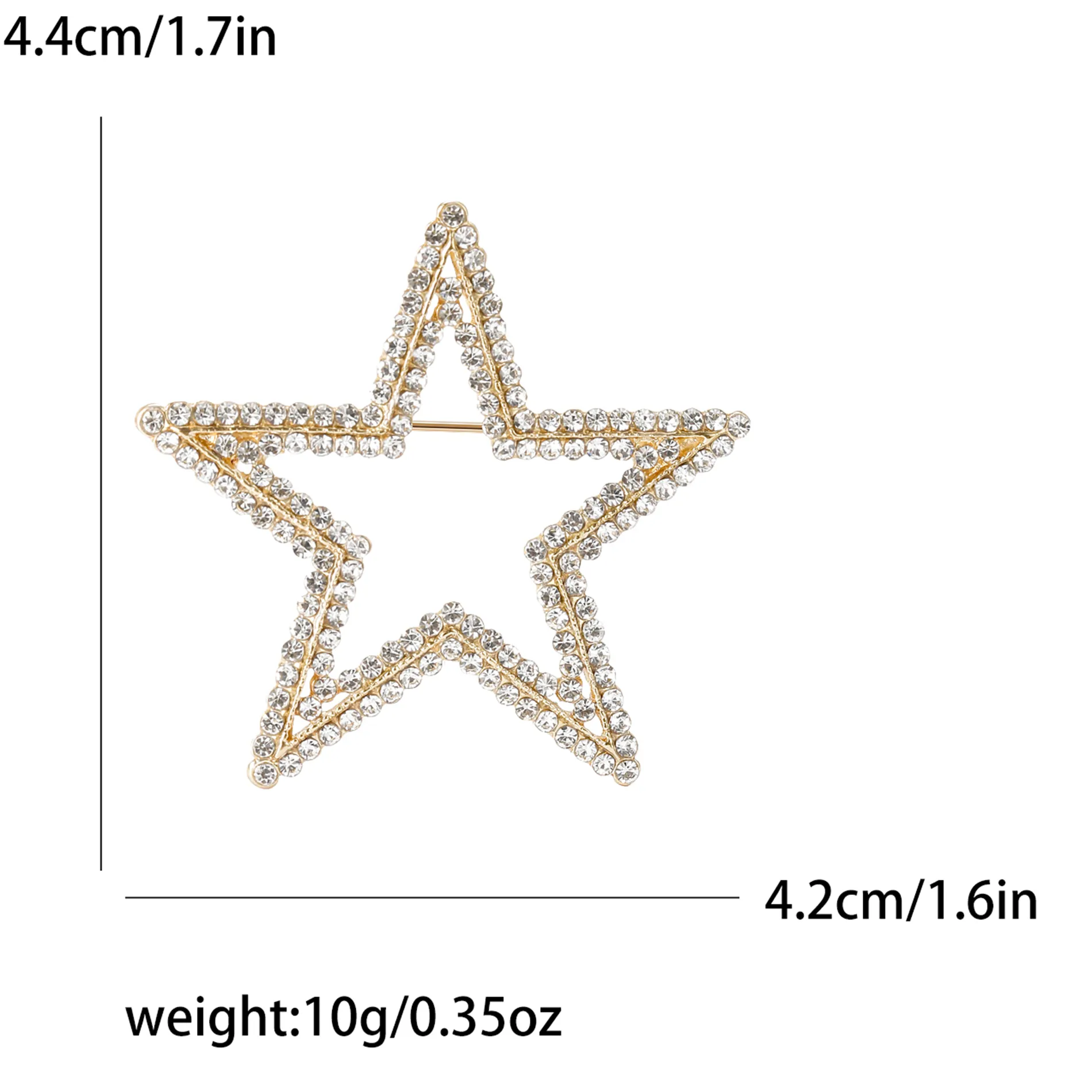 Authentic Tassel Shooting Star Pins Rhinestone Star Brooches Banquet Backpack Jewelry Accessories