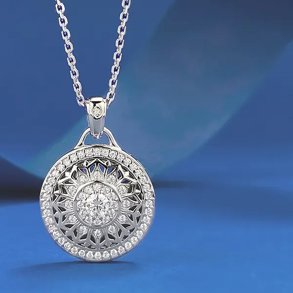 Authentic Celestial Navigator - PT950 Platinum Eight Treasures Compass Talisman