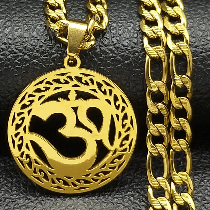 Authentic Sacred OM Vibration Pendant - Eternal Sound of the Universe Gold Amulet