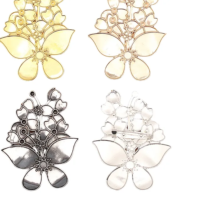 Authentic BoYuTe Butterfly Flower Brooch Base Handmade Materials Diy Jewelry Accessories and Components