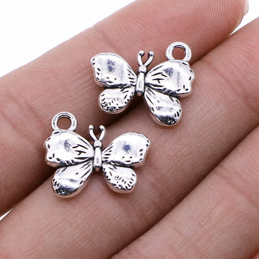 Authentic Butterfly Retro Insect Charm Pendant Alloy For DIY Bracelet Necklace Jewelry Making Supplies