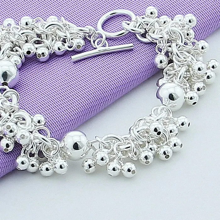 Authentic DOTEFFIL 925 Sterling Silver Grapes More Beads Charm Bracelets Jewelry For Women Wedding Engagement