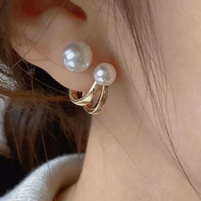 Authentic Whispering Petals and Metamorphosis Pearl Studs