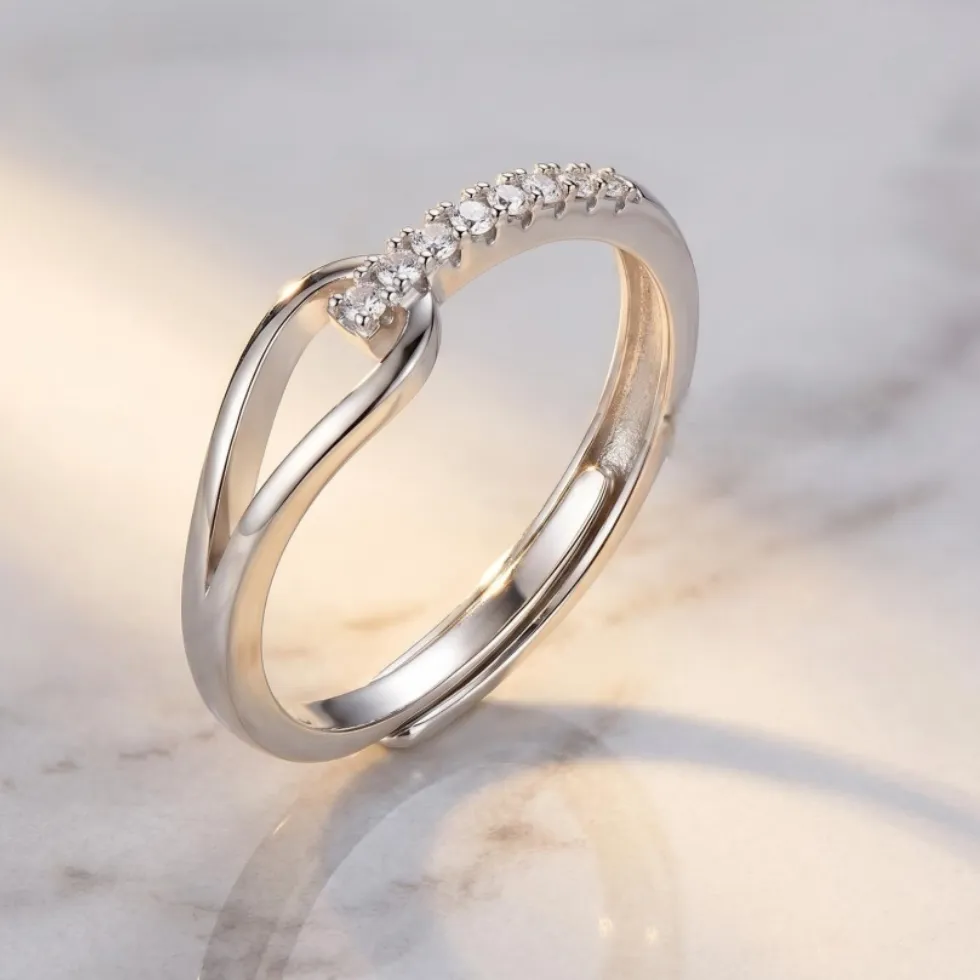 Authentic 925 Sterling Silver Simple 5A Zircon Beautiful Rings for Women Cassic Wedding Engagement Statement Fine Jewelry Party