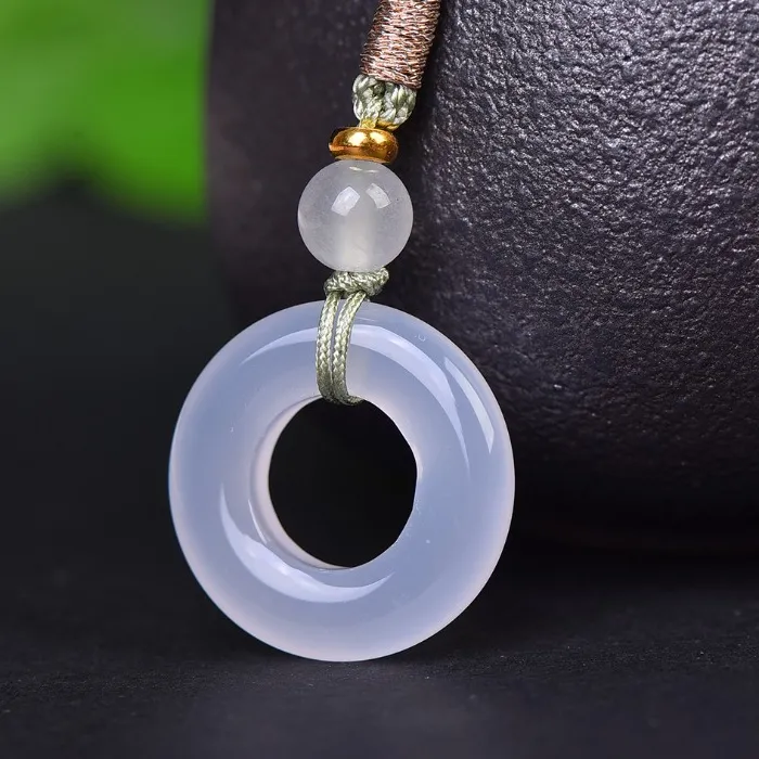 Authentic Celestial Harmony Agate Peace Button - Sacred Feng Shui Guardian Amulet