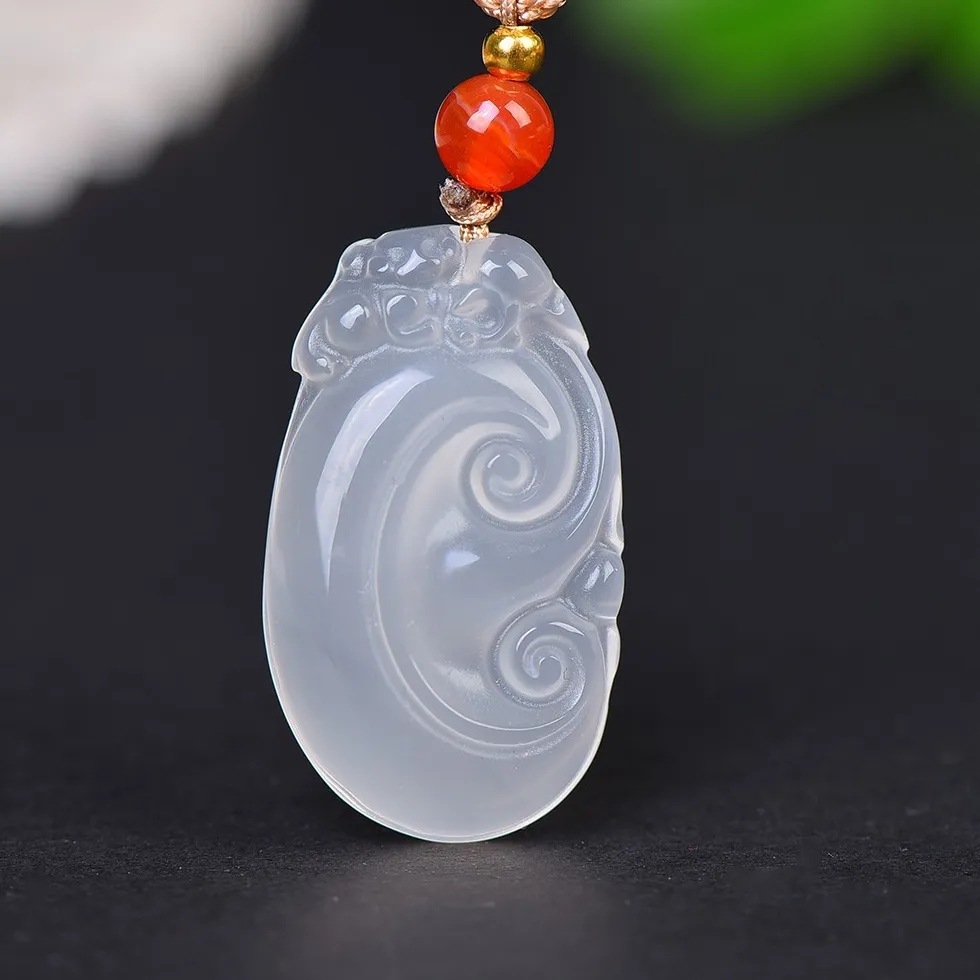 Authentic Celestial Ruyi of Infinite Harmony - Ethereal Chalcedony Manifestation Talisman