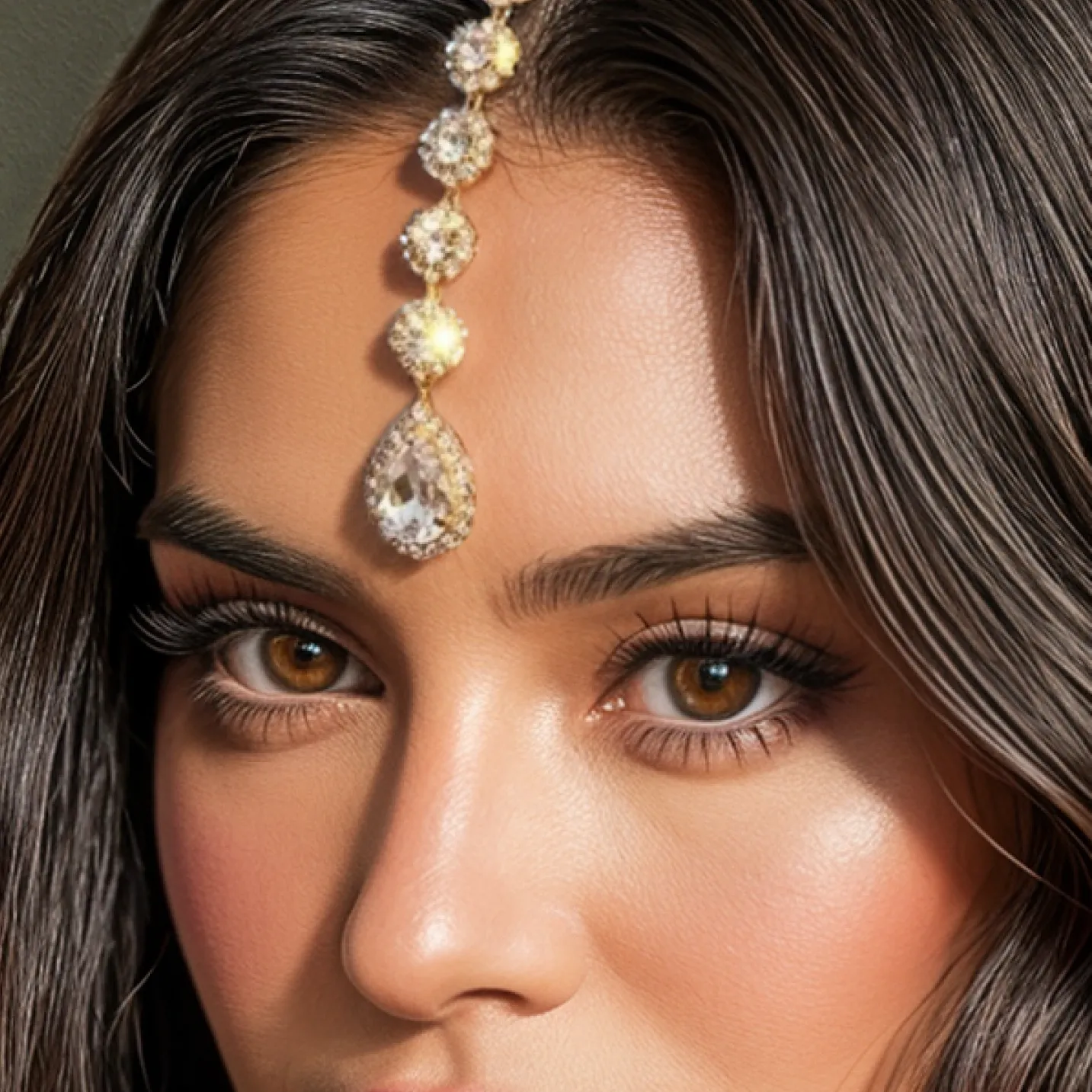 Authentic Sacred Diamond Water Drop Headpiece - A Mystical Journey of Feng Shui and Exotic Beauty