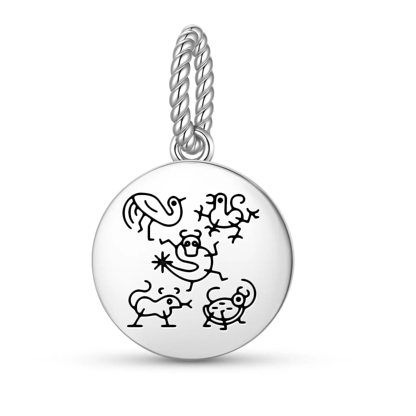 Authentic Five Heavenly Beasts Feng Shui Pendant – 925 Silver Amulet of Cosmic Guardians