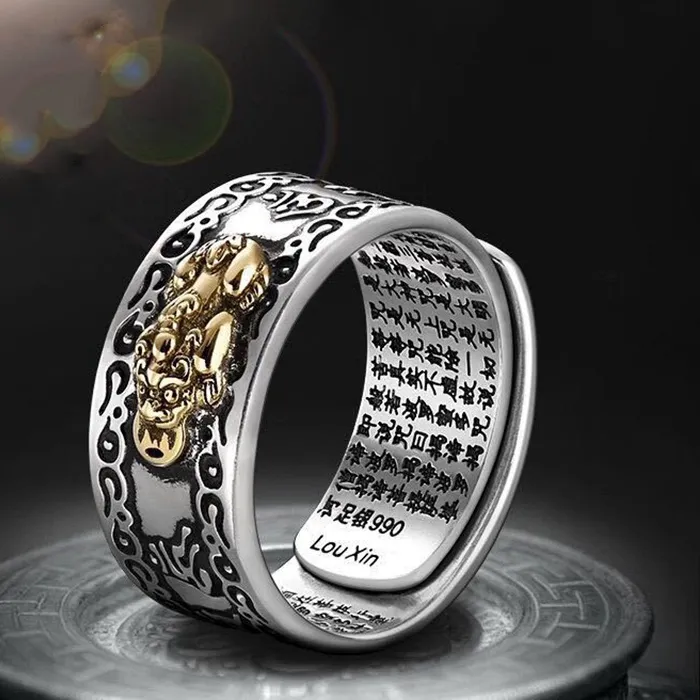 Authentic Pixiu's Power: The Feng Shui Ring of Abundance