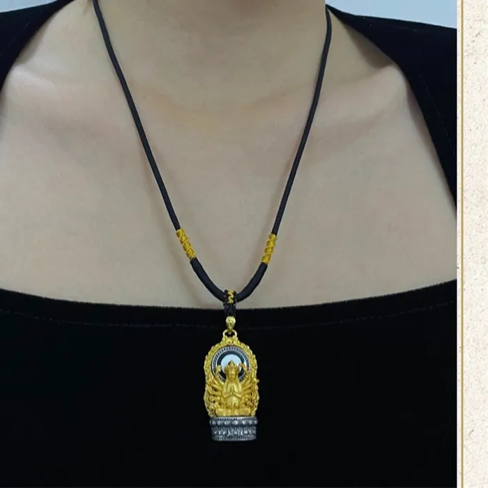 Authentic Blessing the Green Tara Avalokitesvara Acalanatha Pendant For Men Jewelry Vintage Tathagata Amitabha Necklace Women Amulet
