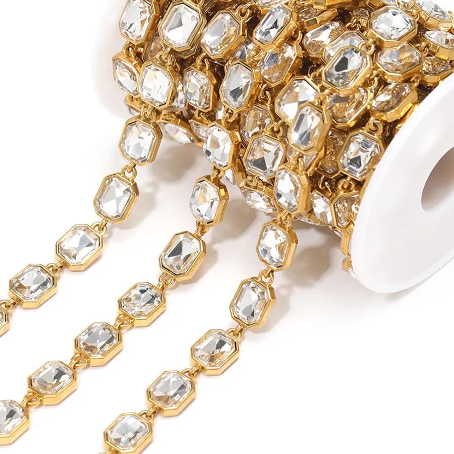 Authentic Celestial Geometry Chain - Infinite Zircon Radiance for Sacred Adornment