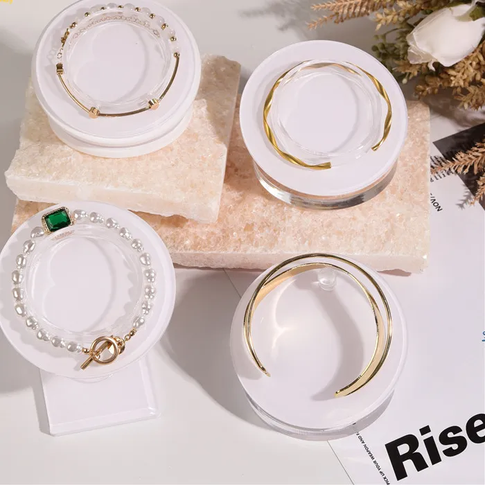 Authentic Acrylic Transperant Bracelet Jewelry Display Stand Bangle Organizer Holder Rack Acrylic Bracelet Jewelery Collar Stand