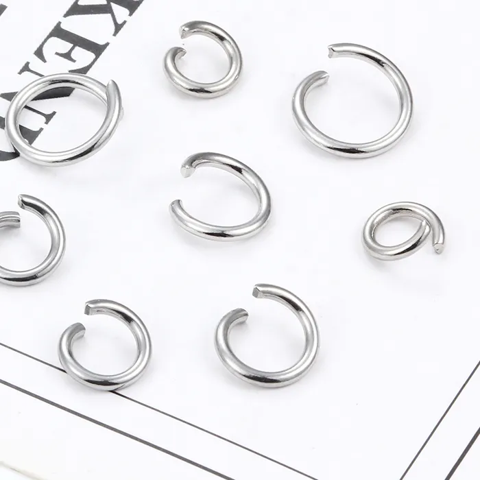 Authentic 1.5mm Thick Stainless Steel Width 8mm 9mm 10mm 12mm  Open Jump Rings For Jewelry Making Supplies Accessories Findings Not Fade