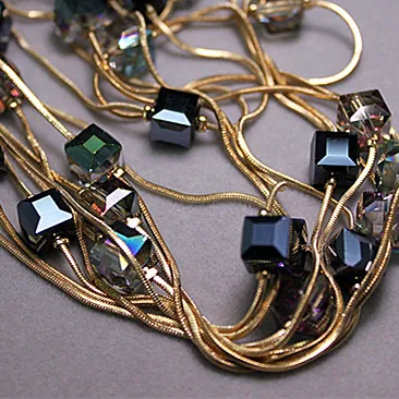 Authentic New Europe Fashion Crystal Jewelry Accessories, Austrian Crystal Bead Long Necklace Sweater Chain Necklaces & Pendants For Women