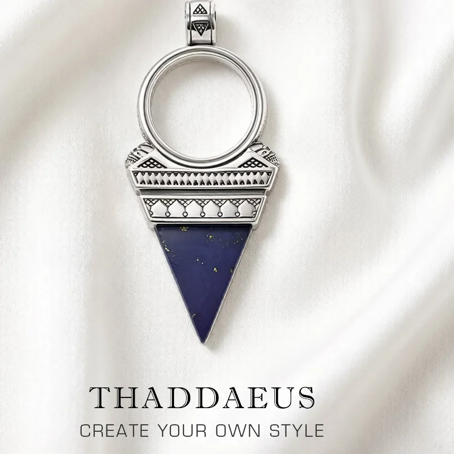 Authentic Azure Triad Talisman Silver Triangle Pendant Of Summer Luck