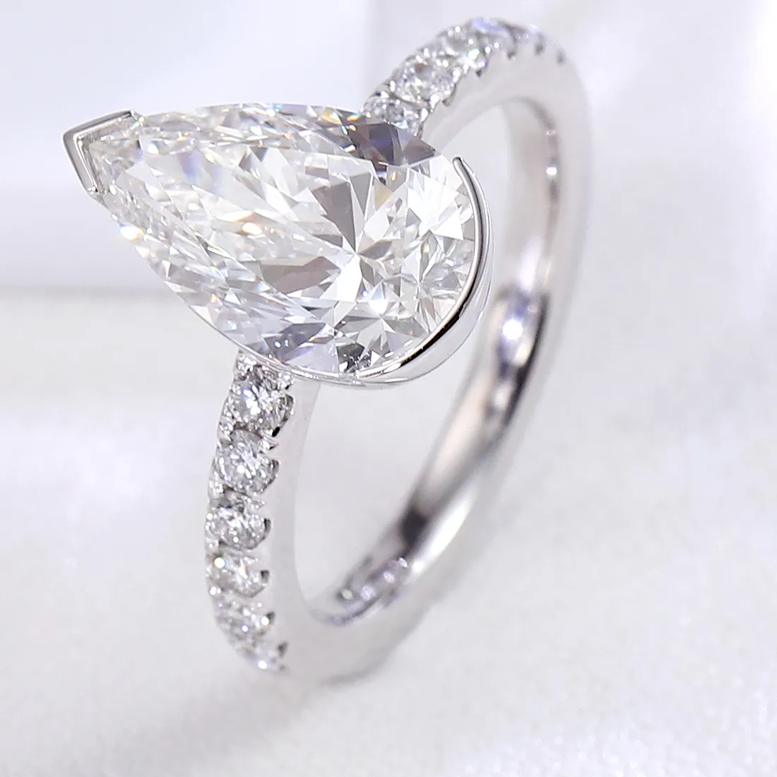 Authentic Provence Luxury Solitaire Ring half band 9K10K Gold IGI 3ct Lab Diamond wedding bands Engagement cocktail Fine jewelry Gifts