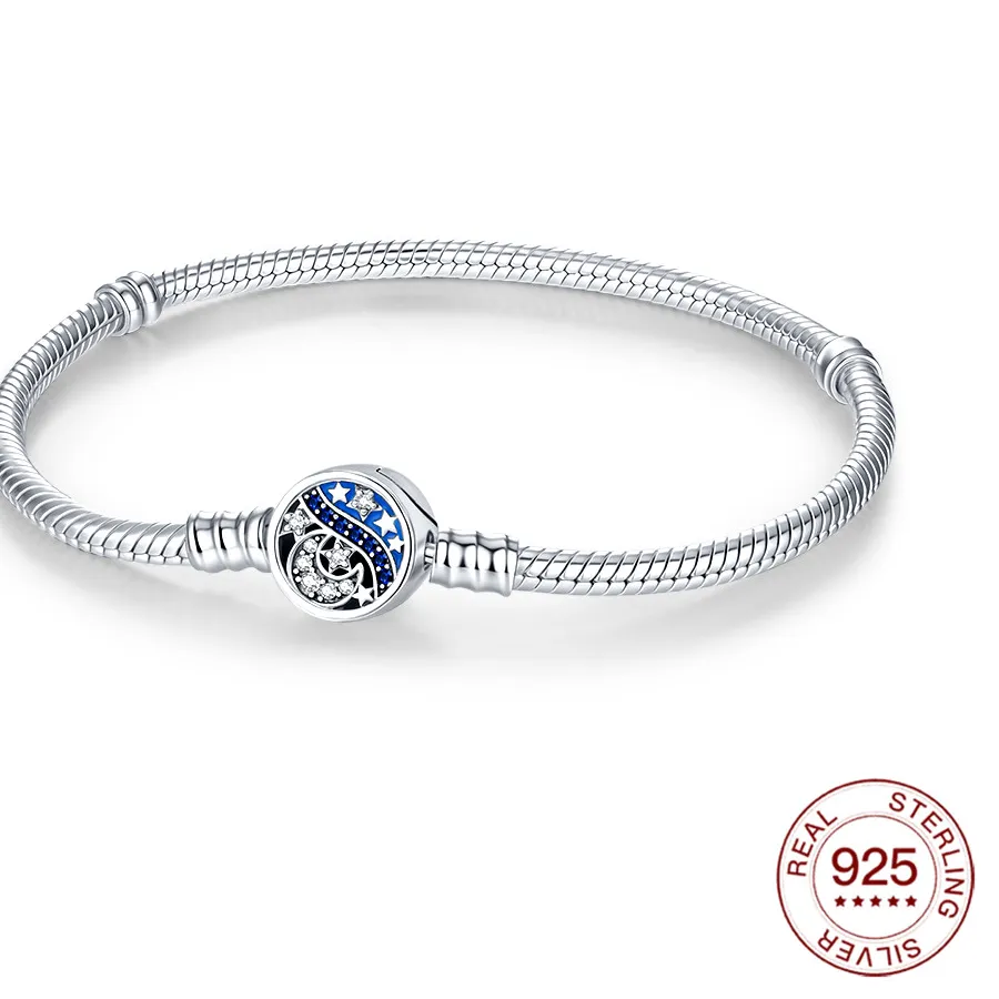 Authentic 2025 925 Sterling Silver Bracelet Yin Yang Sun And Moon Bracelet Original Charm Beading DIY Jewelry Lover Makes Gifts For Women