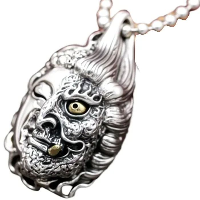 Authentic Balance the Duality: Yin Yang Buddha Demon Pendant