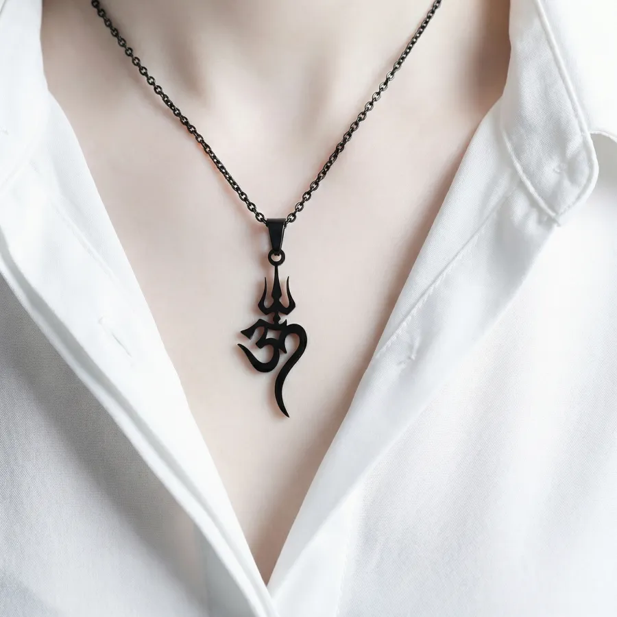 Authentic Trishula of the Cosmic Sovereign: Stainless Steel Trident Amulet