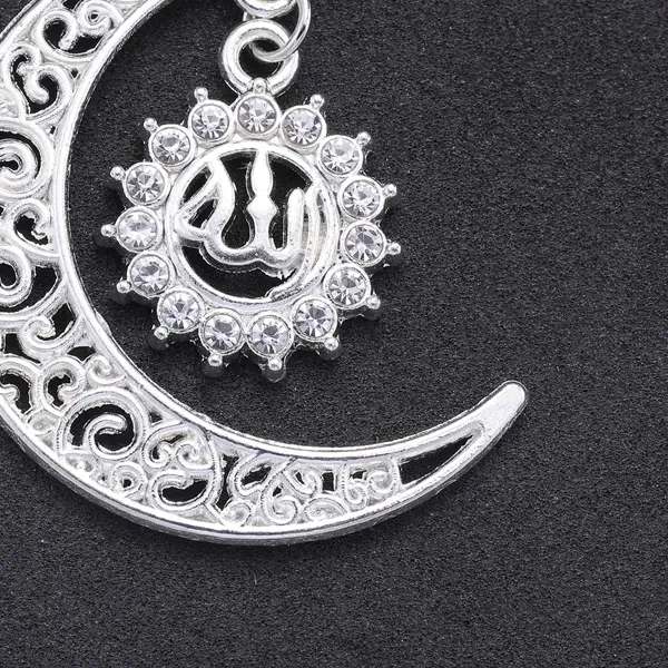 Authentic Juya 10Pcs/Lot DIY Gold/Silver Color Crescent Allah Muslim Charms For Religious Islamic Jewelry Making Supplies