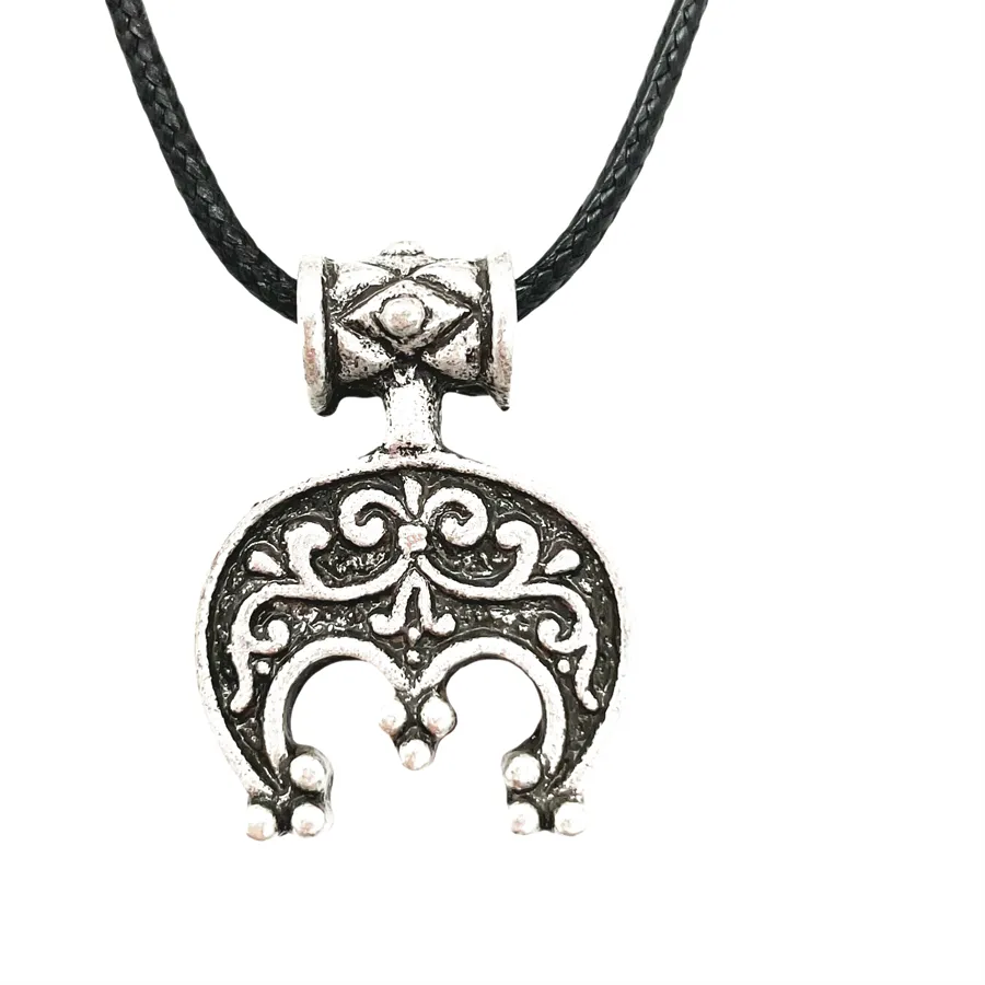 Authentic Slavic Lunula Symbol Crescent Moon Necklace Pendant Norse Viking Jwelry For Women