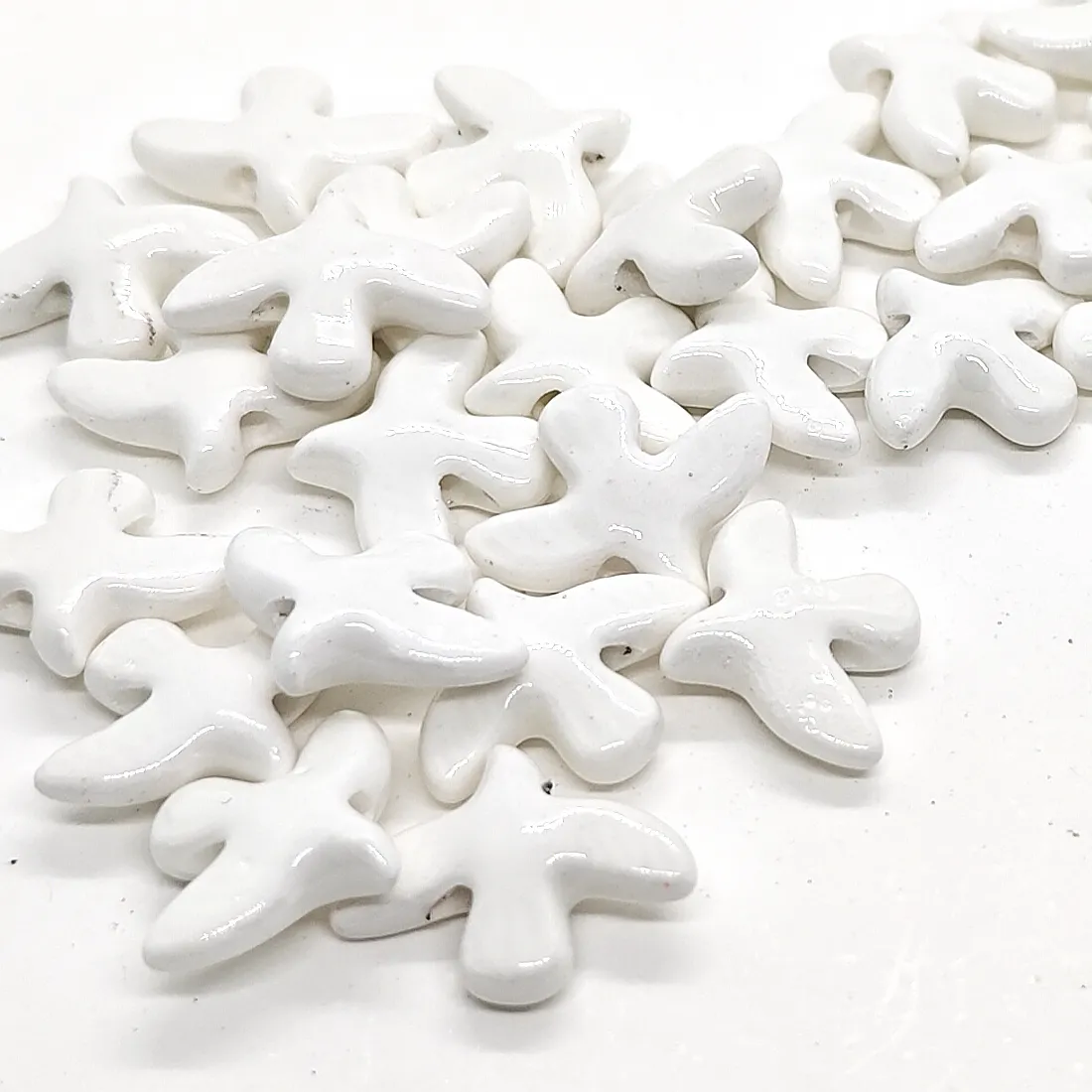 Authentic 17Mm 6Pcs 12Pcs White Mini Little Seagull Ceramic Beads Tiny Ocean Bird Charms For Diy Jewelry Making Necklace Bracelet