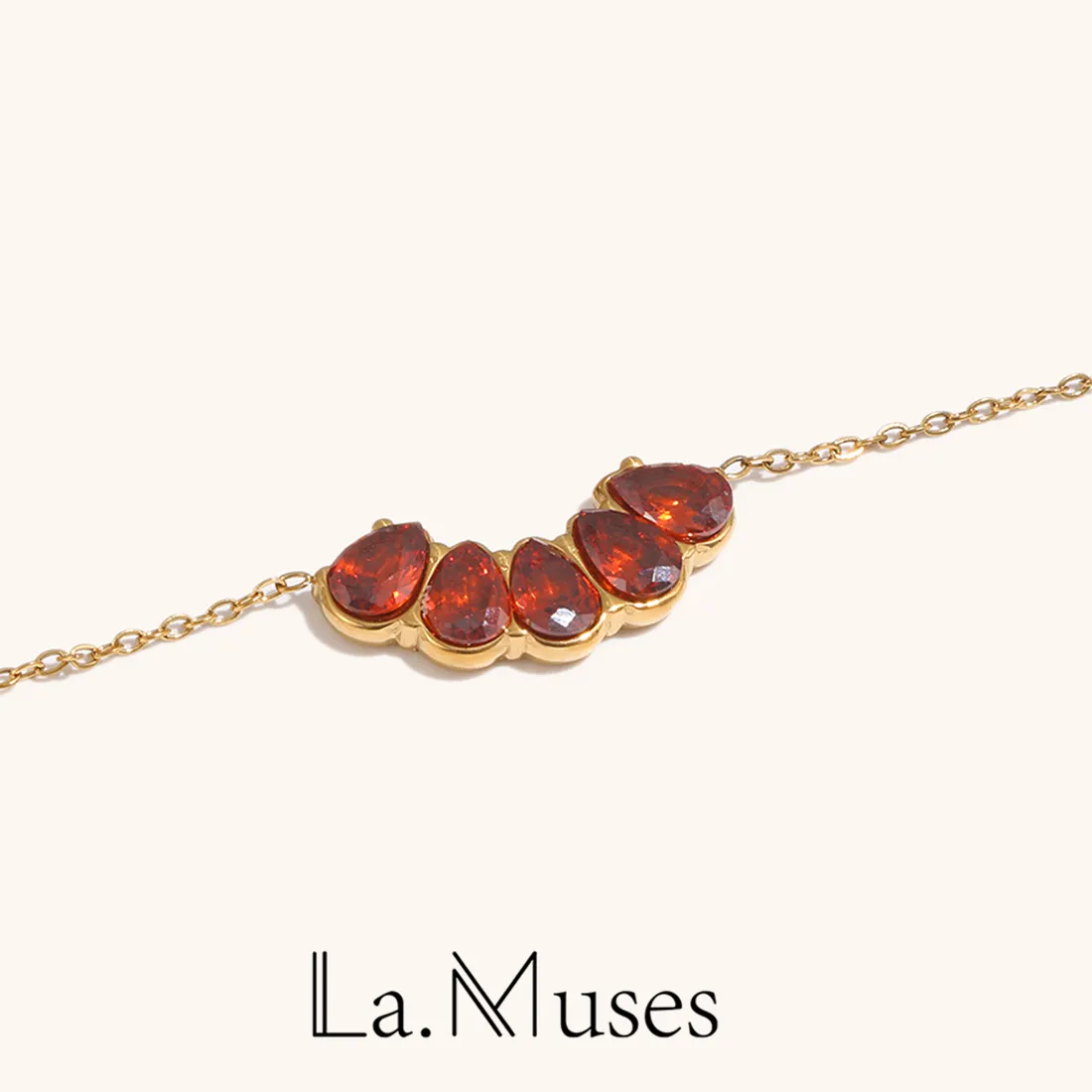 Authentic La.Muses Pomegranate Seed Shaped Bracelet Bracelet Women's Waterproof Daily Jewelry Accessories