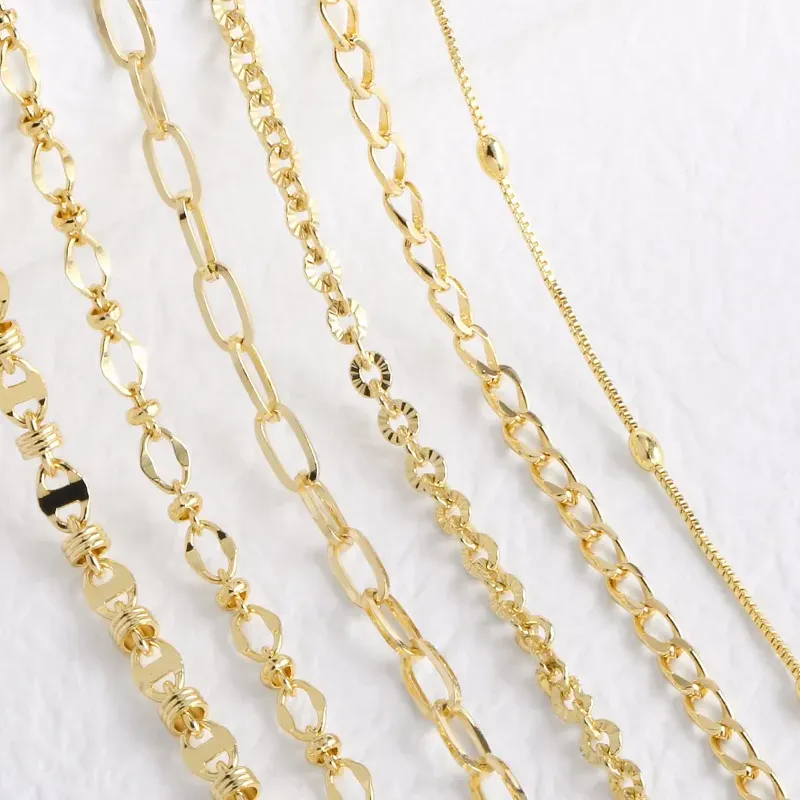 Authentic OCESRIO Multi-type Lobster Claw Clasps Paperclip Chain O Link box Chain Jewelry Making Findings Bulk cana236