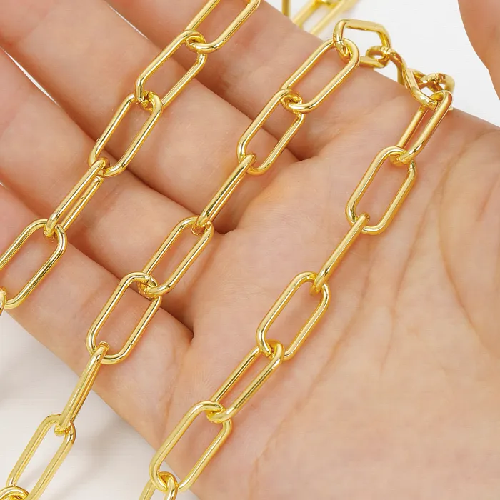 Authentic Shield of Golden Provenance: 18K Gold Plated Chain of Protection