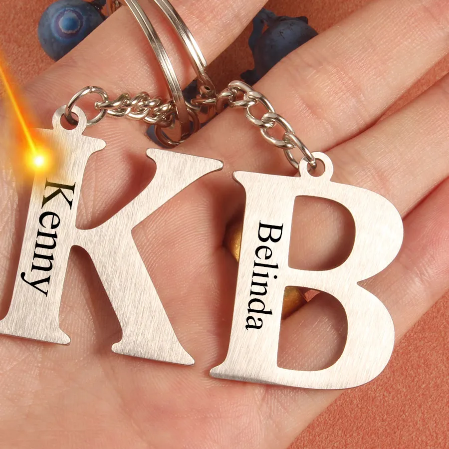 Authentic Initial Harmony: Personalized Name Keychain for Unity and Connection