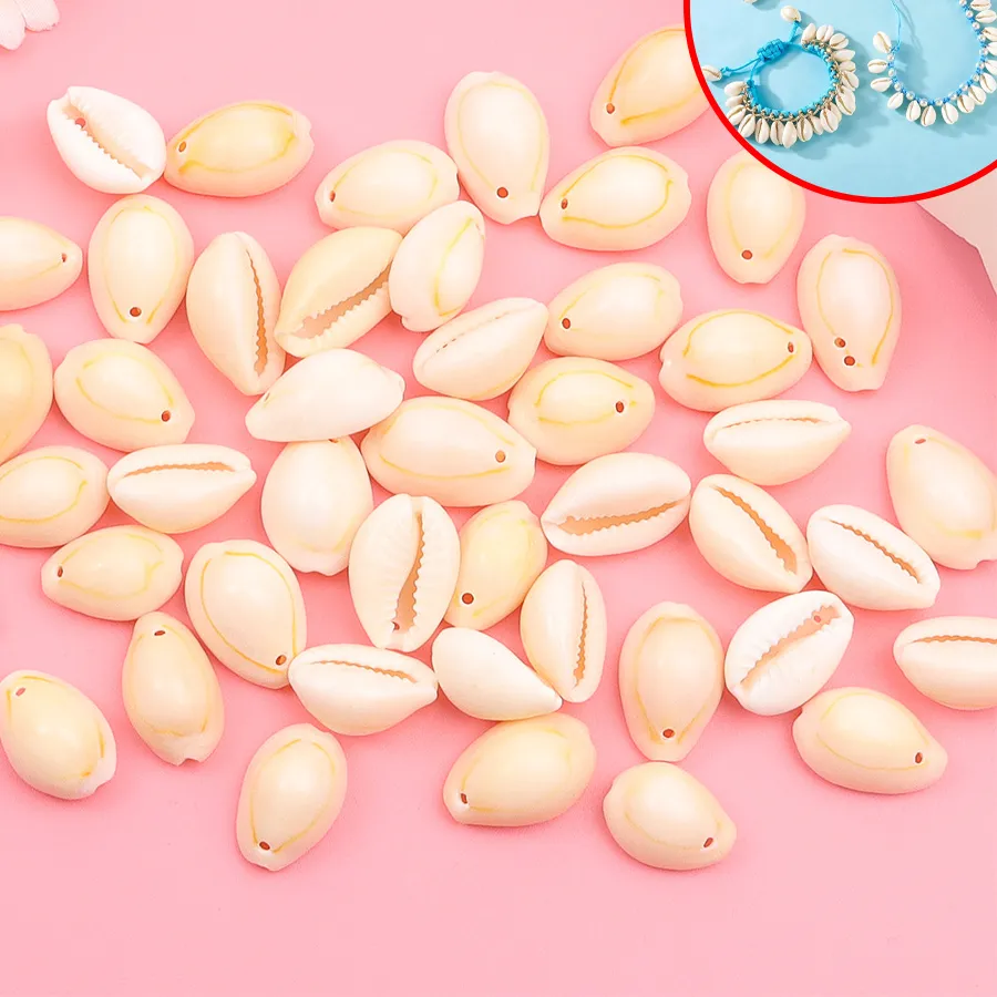 Authentic 9/30/60pcs white shell shaped beads, can be used for DIY bracelet, necklace, jewelry making