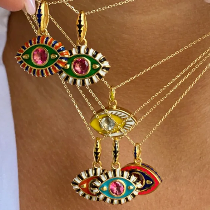 Authentic Eye of Protection: Enchanted Gold Eye Choker