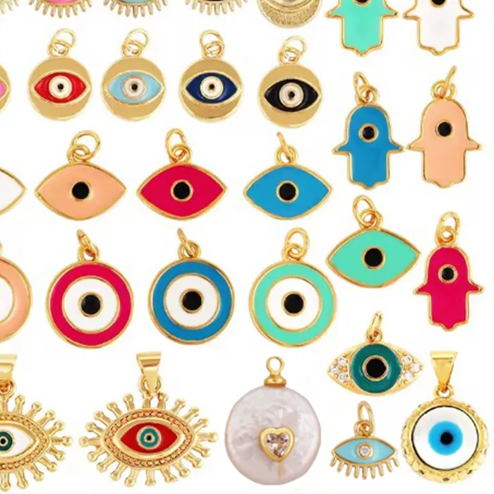 Authentic Super Mini Turkish Lucky Evil Eye Charm Pendant, Ojo Turco Bisuteria, Jewelry Necklace Bracelet Accessories L39