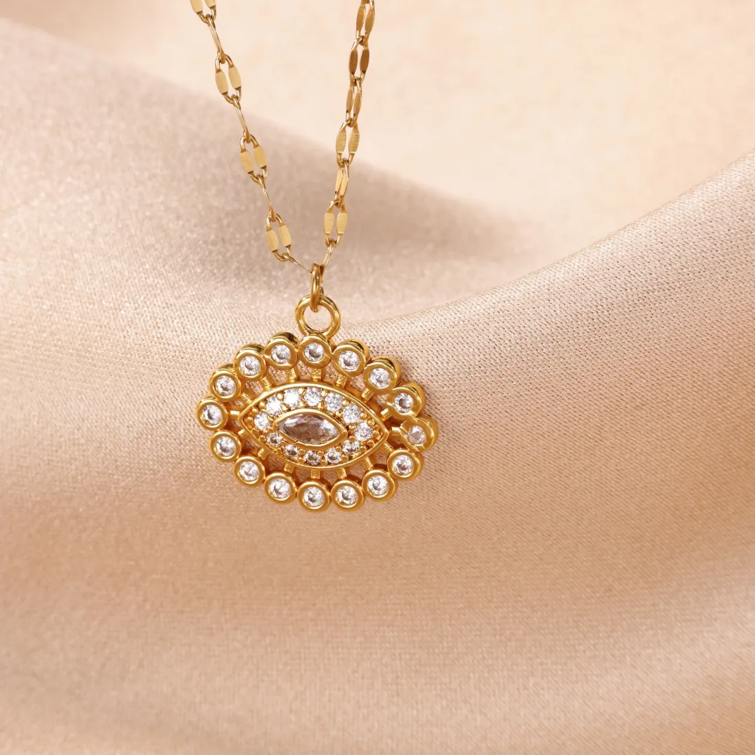 Authentic Vintage Zircon Evil Eye Necklace For Women Gold Color Turkish Eye Necklaces Lucky Neck Chain Jewelry Collares Gifts 2026
